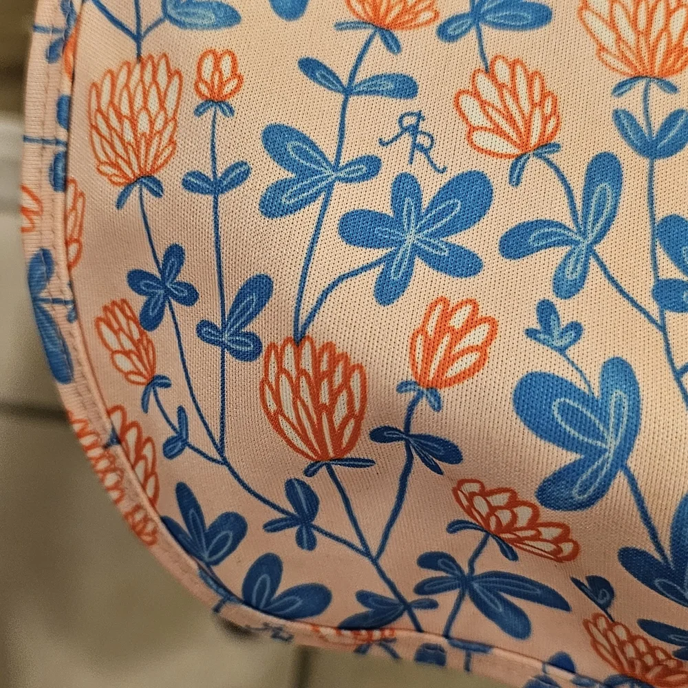 Bapron-Bib & Apron Hybrid Floral Design With Ruffles